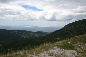 Chorwacja Widok z przełęczy na Senj